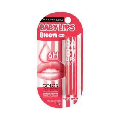 Maybelline New York Baby Lips Color Changing Lip Balm, Peach Bloom 1.7 gm - Lip Balms