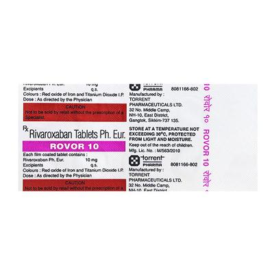 ROVOR 10 Tablet 10's - Blood Clot-Ant