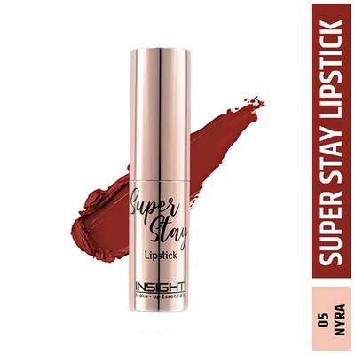 Insight Cosmetics Super Stay Lipstick - Nyra (05) Infused with Argan & Vitamin E Oil 7gm - Lipsticks