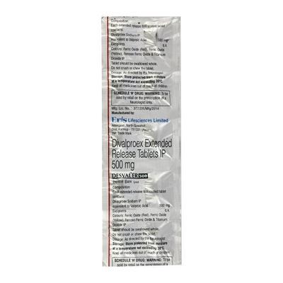 Desval ER 500mg Tablet 10'S - Epilepsy/Convulsion-Ant