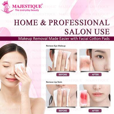 Majestique 100Pcs Cotton Face Pads with Reusable Sponge for Daily Makeup Removal - 101Pcs/Multicolor 1's - Facial Wipes & Tissues