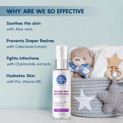 The Moms Co. Natural Baby Bottom Wash 50 ml - Baby Soap
