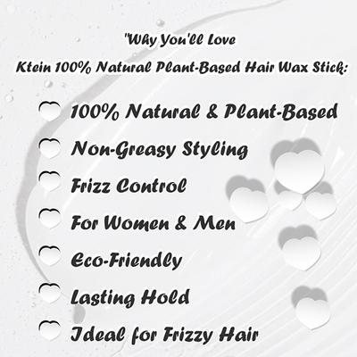 Ktein Hair Wax Stick, Wax Stick for Hair Slick Stick, Hair Wax Stick for Flyaways Hair Gel Stick Non-Greasy Styling Cream for Fly Away and Frizz Hair 15 gm - Hair Gels & Waxes