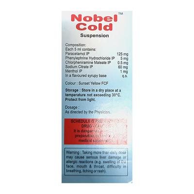 NOBEL COLD Orange Flavour Suspension 60ml - Cough And Cold-Cou
