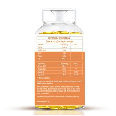 Dr. Morepen Cod Liver Oil with Omega3 Capsule 100's - Hair & Skin