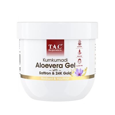 T.A.C - The Ayurveda Co. Kumkumandi Aloevera Gel with 24K Gold Flakes For Radiant & Youthful Skin 100 gm - Face Gels