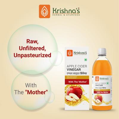 Krishna's Herbal & Ayurveda Apple Cider Vinegar 500 ml - Ayurvedic Juices