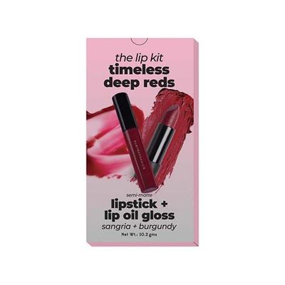 Rubys Organics Lip Kit Timeless Deep Reds - Lipstick + Lip Oil Gloss 10.2 gm - Lipsticks