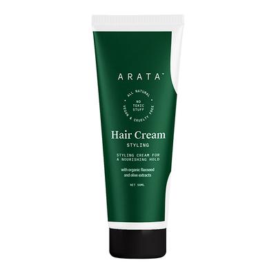 Arata Natural Styling & Hold Hair Cream With Organic Flaxseed & Olive Oil 50 ml - Hair Gels & Waxes