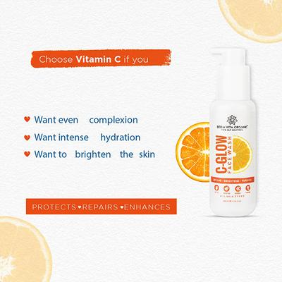 Bella Vita Organic Vitamin C - Glow Natural Face Wash 225 ml - Face Wash & Cleansers
