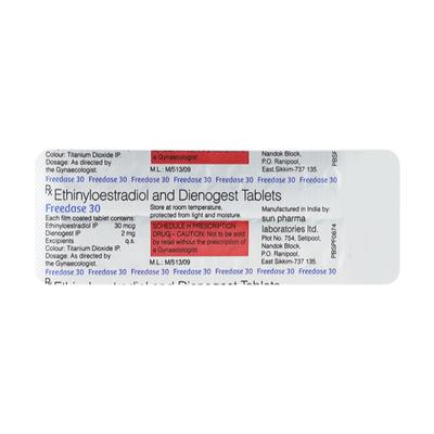 Freedase 30 Tablet 21's - Contraception-Ora