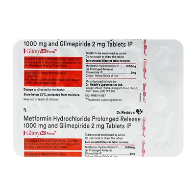Glimy M2 Forte Tablet 10'S - Diabetes-Ant