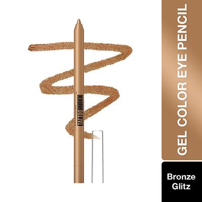Maybelline New York Tattoo Eye Liner Gel Color Pencil, Metallic Finish, Bronze Glitz 1.2 gm - Eyeliners
