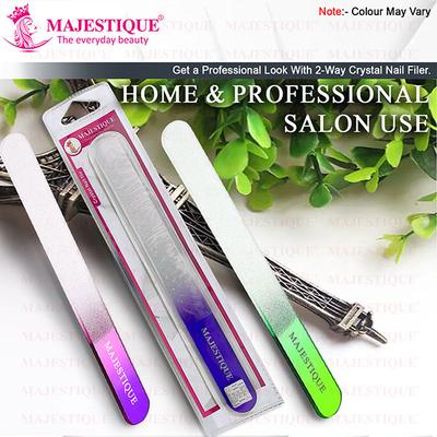 Majestique Crystal Nail File, Double Sided, Nail Care Tool - Color May Vary 1's - Manicure & Pedicure Kits