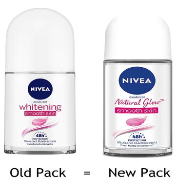 Nivea Roll-On Deodorant - Natural Glow Smooth Skin 72H 25ml - Deodorants/Roll-Ons