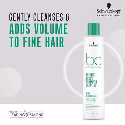 Schwarzkopf Professional Bonacure Volume Boost shampoo with Creatine for Fine Hair with Vegan Keratin 250 ml - Shampoos