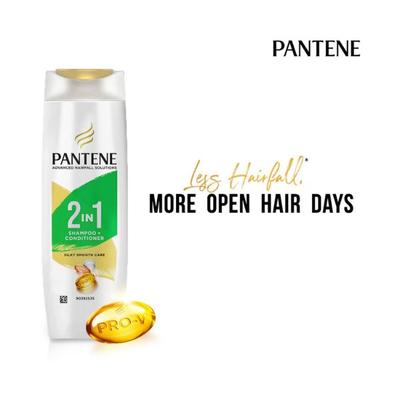 Pantene Advanced Hairfall Solution, 2in1 Anti-Hairfall Silky Smooth Shampoo & Conditioner 340 gm - Shampoos