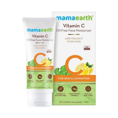 Mamaearth Vitamin C Oil Free Moisturizer for Face with Vitamin C & Gotu Kola for Skin Illumination 80gm - Face Moisturizers