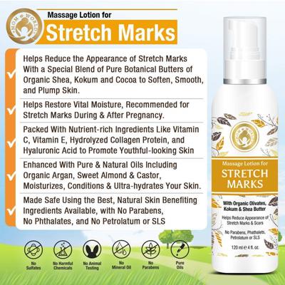 Mom & World Massage Lotion for Stretch Marks 120 ml - Stretch Mark Cream