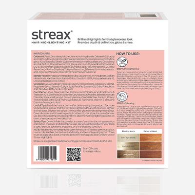 Streax Ultralights Hair Colour Highlight Kit, Blonde Hair Colour, Vibrant Blonde 1's - Crème