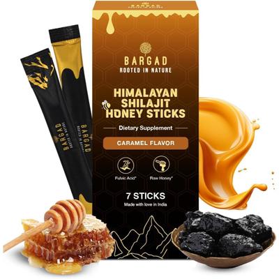 Bargad Himalayan Shilajit Honey Sticks - Caramel Flavour 7's - Speciality Medicines