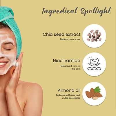 Glamveda Chia Seeds & Squalene Nourishing Face WashFor Nourishing & Delay'S Signs Of Aging 100 ml - Face Wash & Cleansers