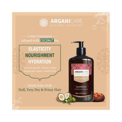 Arganicare Hydrating Organic Argan and Coconut Oil Shampoo 400 ml - Shampoos