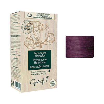 Graceful Natural Hair Colour 5.8 Light Voilet Brown 150 gm - Crème