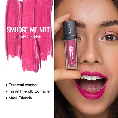 SUGAR Cosmetics Smudge Me Not Liquid Lipstick - 39 Pink Sync (Rosy Magenta) 4.5 ml - Liquid Lipsticks