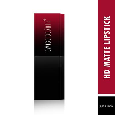 Swiss Beauty HD Matte Lipstick - (Fresh Red) 3.5 gm - Lipsticks