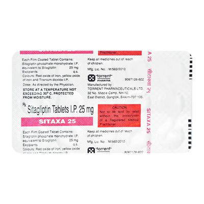 SITAXA 25 Tablet 15's - Diabetes-Ant