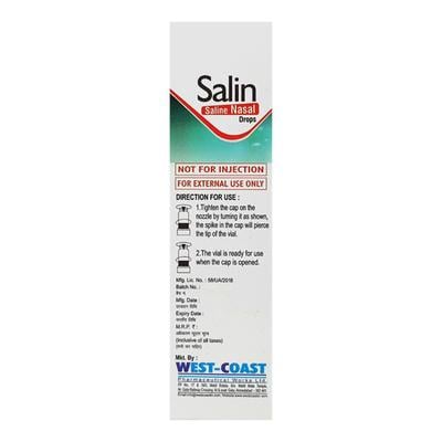 SALIN Nasal Drops 10ml - Nasal Congestion-Nas