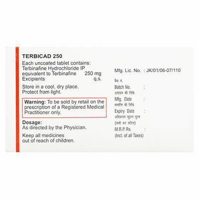 Terbicad 250mg Tablet 7'S - Fungal Infections-Anf