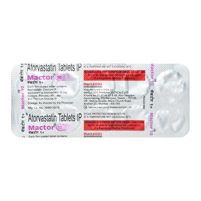 Mactor 10mg Tablet 10'S - High Cholesterol-Dys