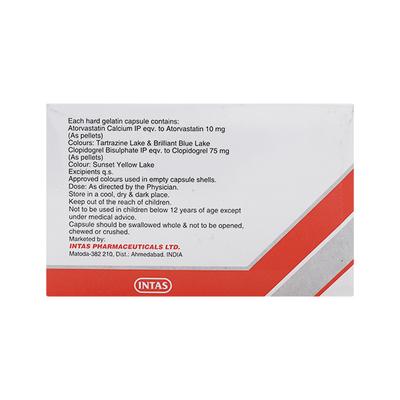 Lipicure CV 10/75mg Capsule 10'S - High Cholesterol-Dys