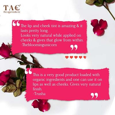 TAC - The Ayurveda Co. Hot Pink Pie Lip & Cheek Tint 5gm - Lip Stains & Tints
