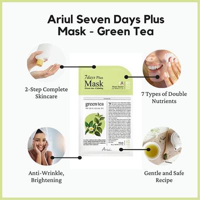 Ariul Ariul Seven Days Plus Mask Green Tea 20 ml - Sheet Masks