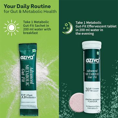 OZiva+ Advanced Metabolic Gut-Fit for Gut & Metabolic Heath 60's - Digestive Health