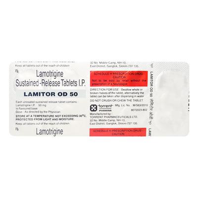 Lamitor OD 50mg Tablet 10'S - Epilepsy/Convulsion-Ant