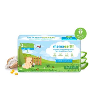 Mamaearth Plant-Based Diaper Pants for Babies - 4-6 kg (Size S - Diapers) 30's - Diapers & Wipes
