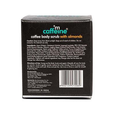 Mcaffeine Coffee Body Scrub With Almonds 100 gm - Scrubs & Exfoliants