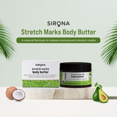 Sirona Natural Stretch Marks Body Butter 100 gm - Body Butter