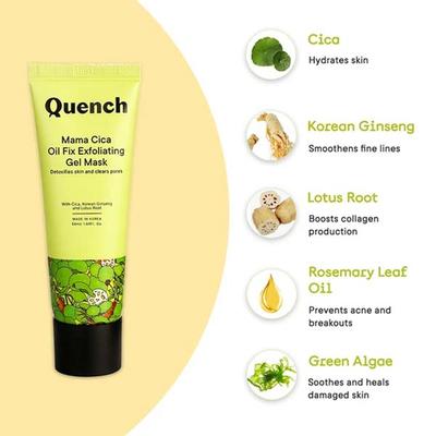 Quench Botanics Mama Cica Oil Fix Exfoliating Gel Mask 50 ml - Masks & Peels