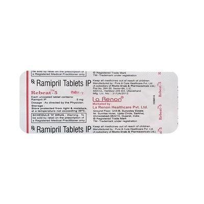 Rebeat 5mg Tablet 10'S - Hypertension-ACE