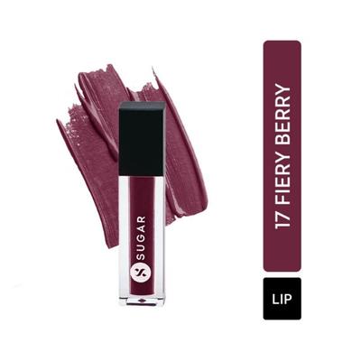 Sugar Cosmetics Smudge Me Not Liquid Mini Lipstick 17 Fiery Berry 1.1 ml - Liquid Lipsticks