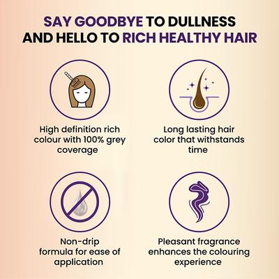 Streax Professional HueMagic Permanent Hair Colour - Dark Brown 3, No Ammonia 90 gm - Crème