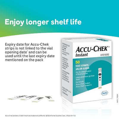 Accu-Chek Instant Glucometer with Free 10 Test Strips - Blood Glucose Monitors/Strips