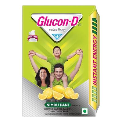 Glucon-D Instant Energy Powder - Nimbu Pani (Refill) 450 g - Energy Drinks