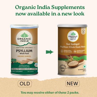 Organic India Psyllium Whole Husk Isabgol Powder 100 gm - Speciality Medicines