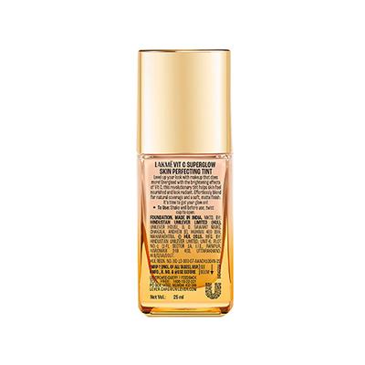 Lakme Makeup+Skincare Vitc Superglow Skin Perfecting Tint Cool Ivory C100 25 ml - Foundation